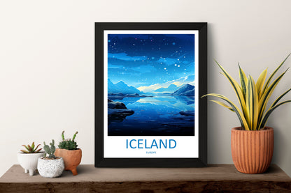 Iceland Travel Print Wall Art Iceland Wall Hanging Home Décor Iceland Gift Art Lovers Iceland Art Lover Gift Decor