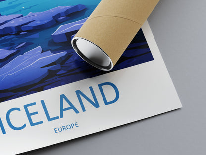 Iceland Travel Print Wall Art Iceland Wall Hanging Home Décor Iceland Gift Art Lovers Iceland Art Lover Gift Decor