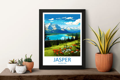 Jasper National Park Travel Print Wall Art Jasper National Park Wall Hanging Home Décor Jasper National Park Gift Art Lovers Canada Art Gift