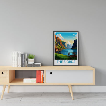 The Fjords Travel Print The Fjords Norway Home Décor The Fjords Art Print Norwegian Mountains Room Print For Scandinavian Mountains Gift Art
