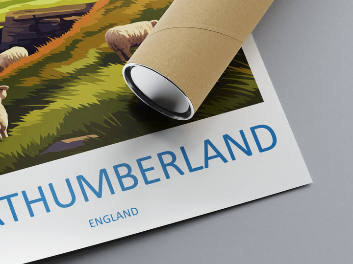 Northumberland Travel Print Wall Art Northumberland Wall Hanging Home Decor National Park Gift Northumberland Lovers National Park Wall Art