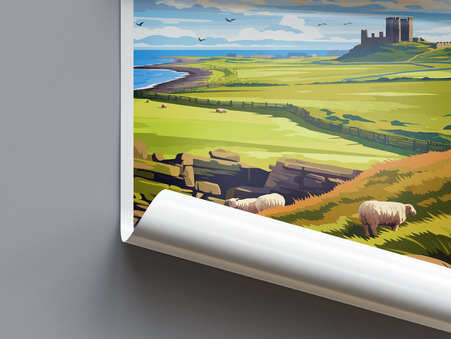 Northumberland Travel Print Wall Art Northumberland Wall Hanging Home Decor National Park Gift Northumberland Lovers National Park Wall Art