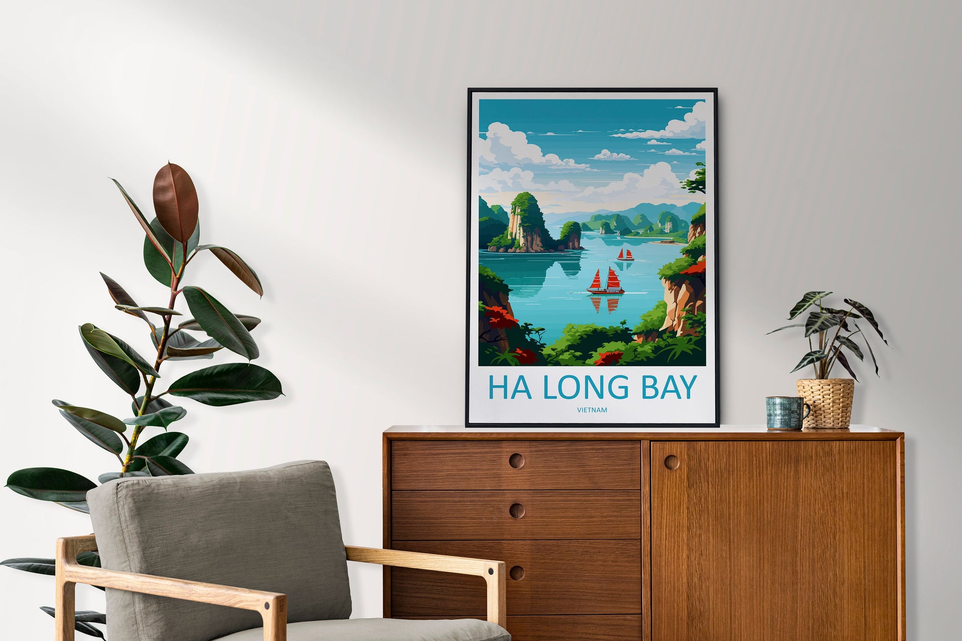 Ha Long Bay Travel Print Wall Art Ha Long Bay Wall Hanging Home Décor Ha Long Bay Gift Art Lovers Vietnam Art Lover Gift Ha Long Bay islands