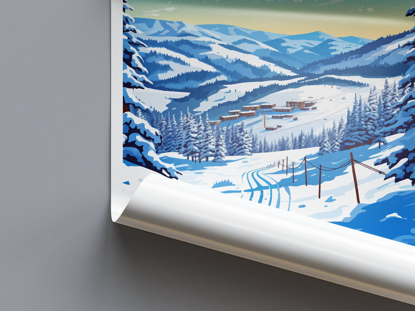 Deer Valley Travel Print Wall Art Deer Valley Wall Hanging Home Décor Deer Valley Art Lovers Utah Art Lover Gift