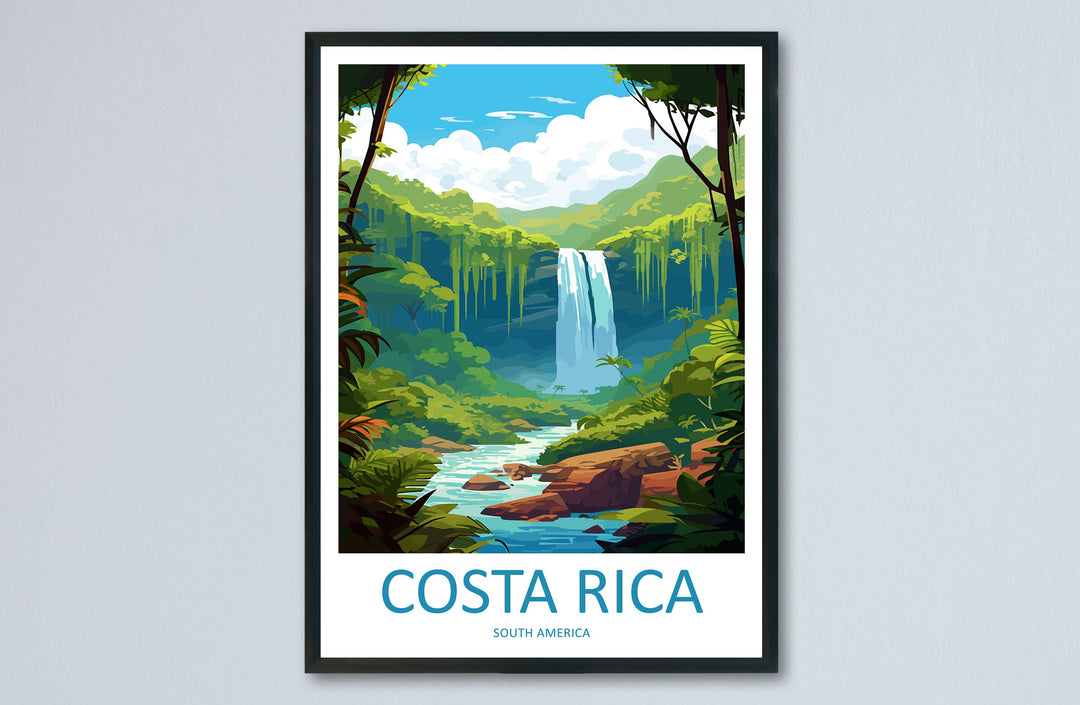 Costa Rica South America Travel Print Wall Art Costa Rica Wall Hanging Home Décor Costa Rica Gift Art Lovers Wall Art Caribbean Travel Art