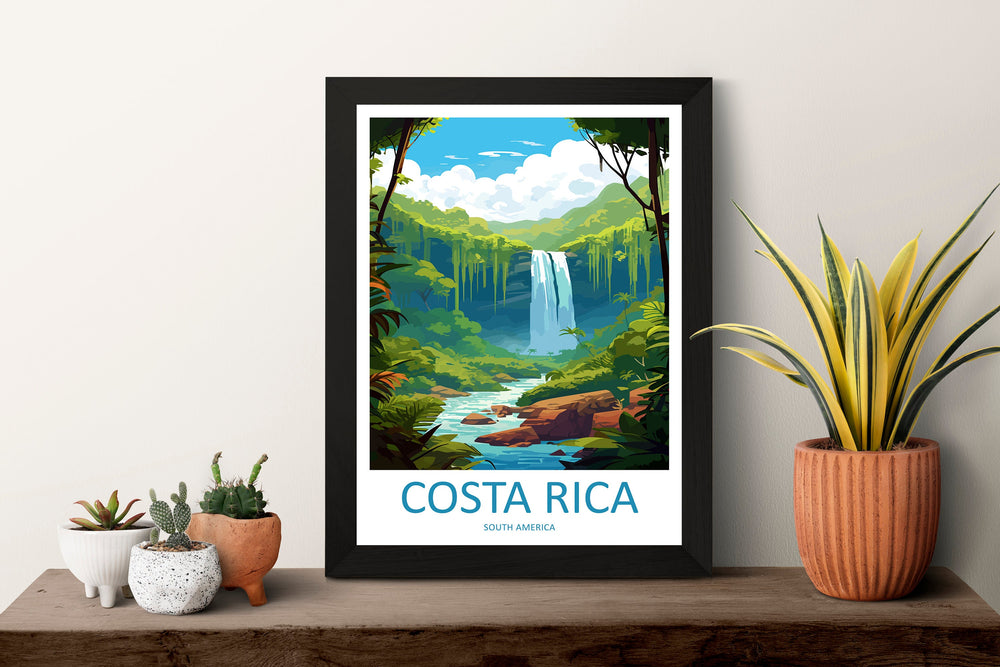 Costa Rica South America Travel Print Wall Art Costa Rica Wall Hanging Home Décor Costa Rica Gift Art Lovers Wall Art Caribbean Travel Art
