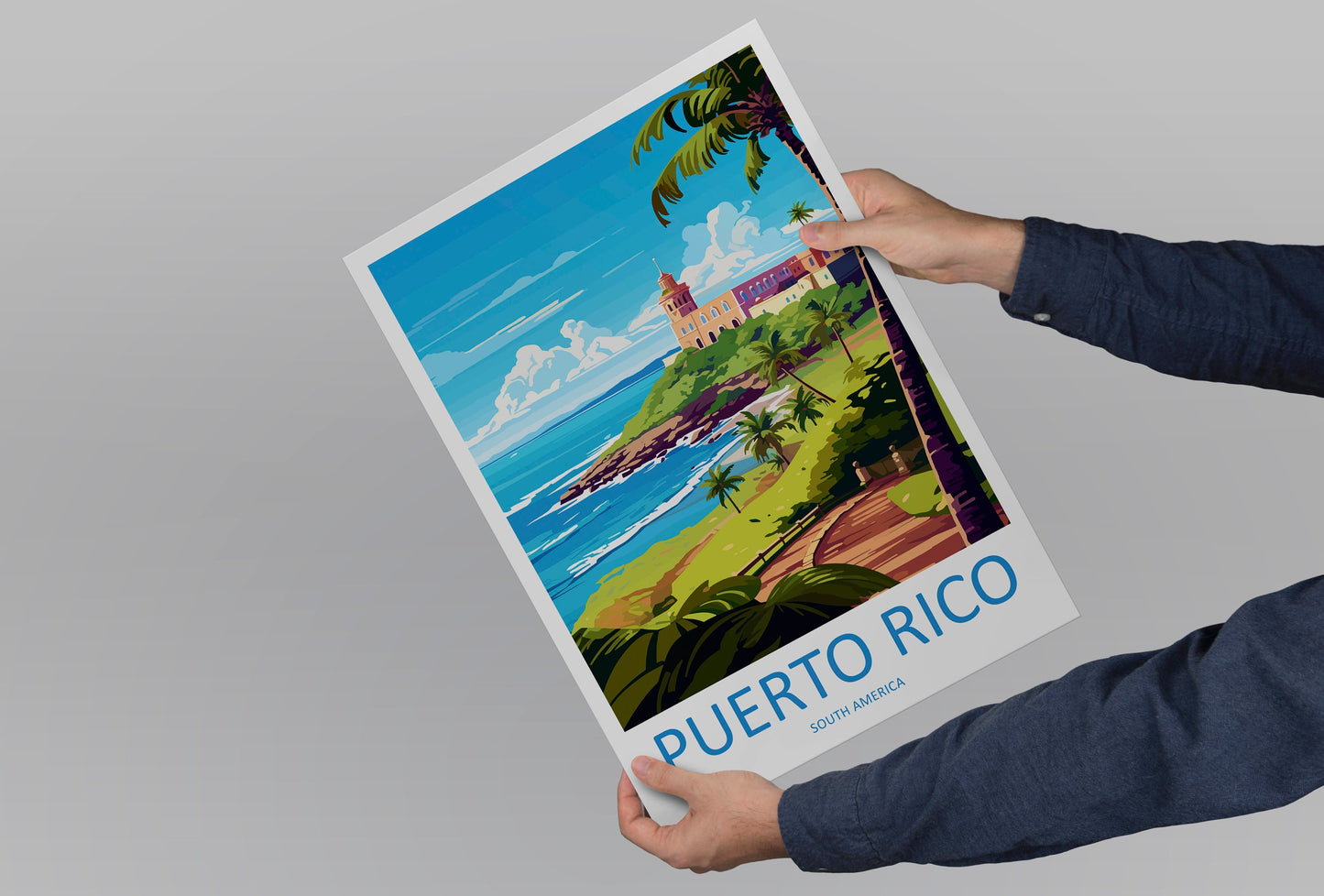 Puerto Rico Travel Print Wall Art Puerto Rico Wall Hanging Home Décor Puerto Rico Gift Art Lovers Wall Art Caribbean Travel Print Poster