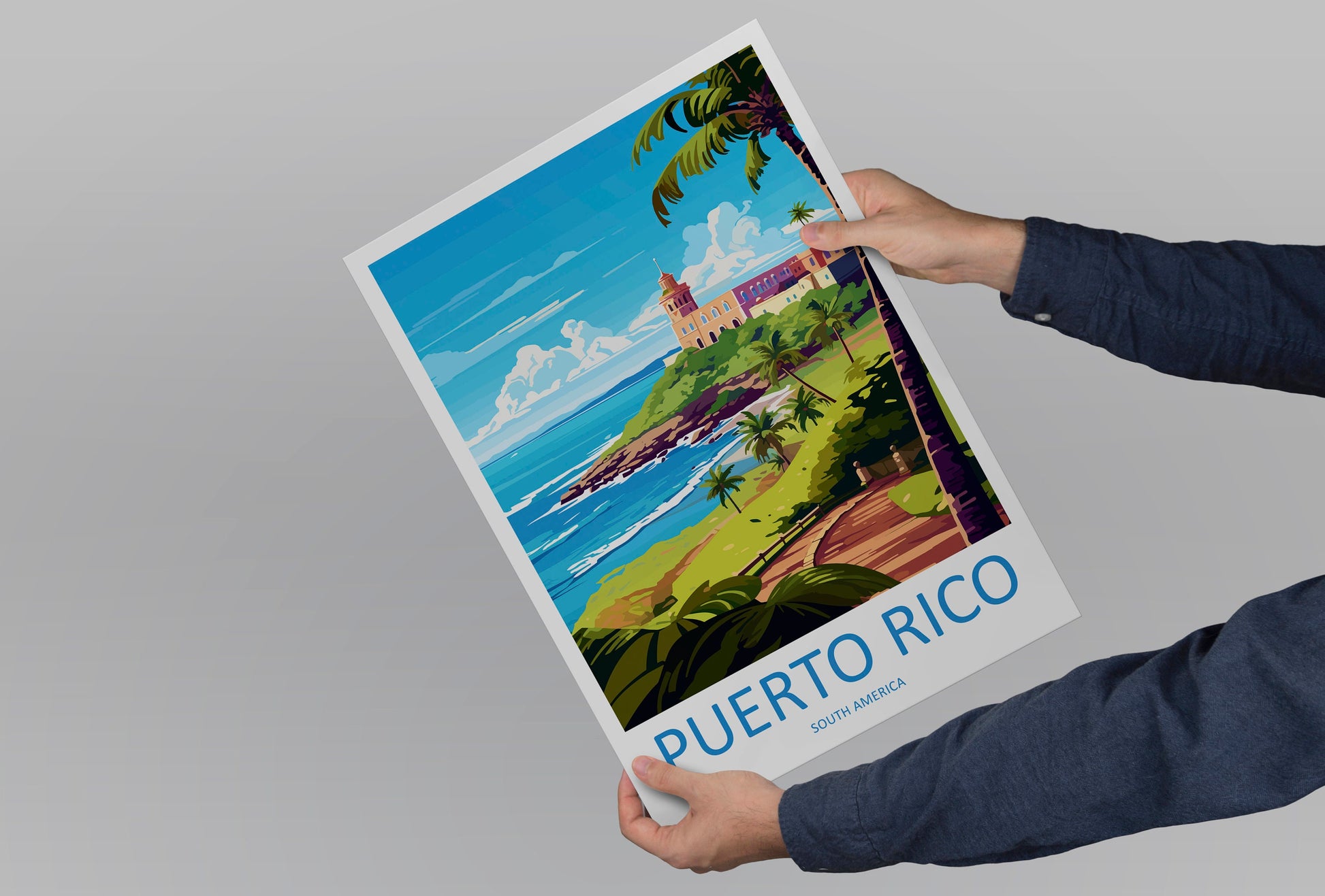 Puerto Rico Travel Print Wall Art Puerto Rico Wall Hanging Home Décor Puerto Rico Gift Art Lovers Wall Art Caribbean Travel Print Poster