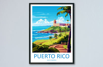 Puerto Rico Travel Print Wall Art Puerto Rico Wall Hanging Home Décor Puerto Rico Gift Art Lovers Wall Art Caribbean Travel Print Poster