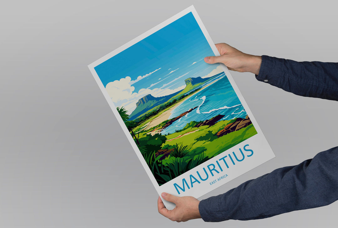 Mauritius Travel Print Wall Art Mauritius Wall Hanging Home Décor Mauritius Gift Art Lovers East Africa Art Lover Gift Mauritius Gift