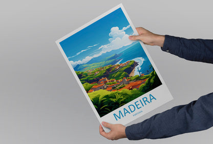 Madeira Travel Print Wall Art Madeira Wall Hanging Home Décor Madeira Gift Art Lovers Portugal Art Lover Gift Madeira Wall Décor Madeira Art