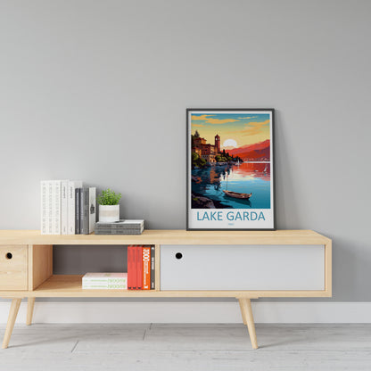 Lake Garda Travel Print Wall Art Lake Garda Wall Hanging Home Decoration Lake Garda Gift Art Lovers Wall Art Print Art Lake Garda Travel Art