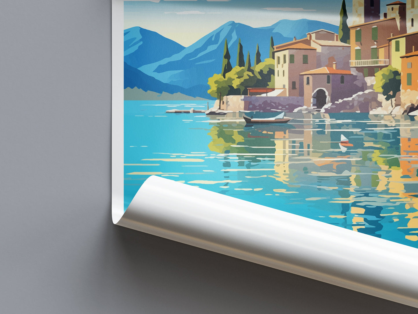 Lake Garda Travel Print Wall Art Lake Garda Wall Hanging Home Decoration Lake Garda Gift Art Lovers Wall Art Print Art Lake Garda Travel Art