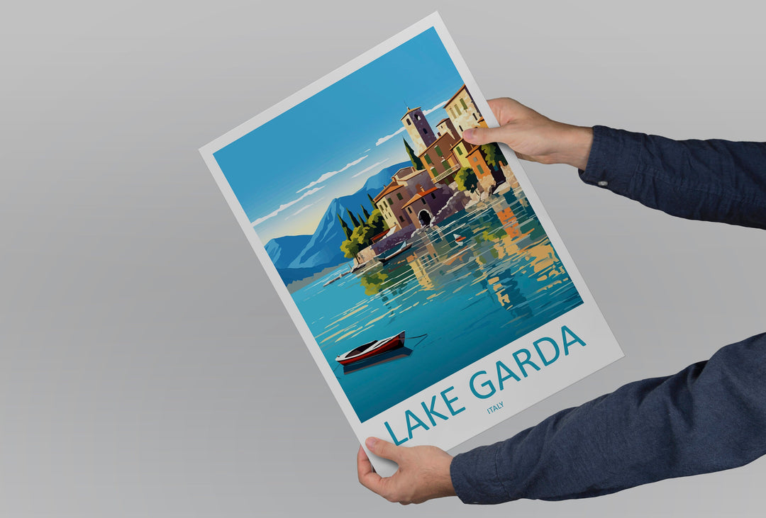 Lake Garda Travel Print Wall Art Lake Garda Wall Hanging Home Decoration Lake Garda Gift Art Lovers Wall Art Print Art Lake Garda Travel Art