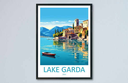 Lake Garda Travel Print Wall Art Lake Garda Wall Hanging Home Decoration Lake Garda Gift Art Lovers Wall Art Print Art Lake Garda Travel Art