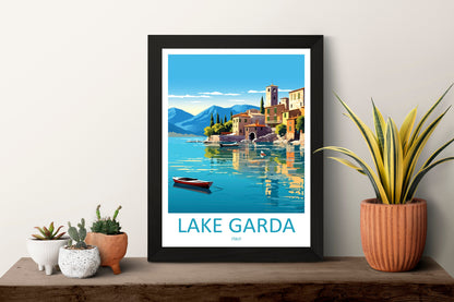 Lake Garda Travel Print Wall Art Lake Garda Wall Hanging Home Decoration Lake Garda Gift Art Lovers Wall Art Print Art Lake Garda Travel Art