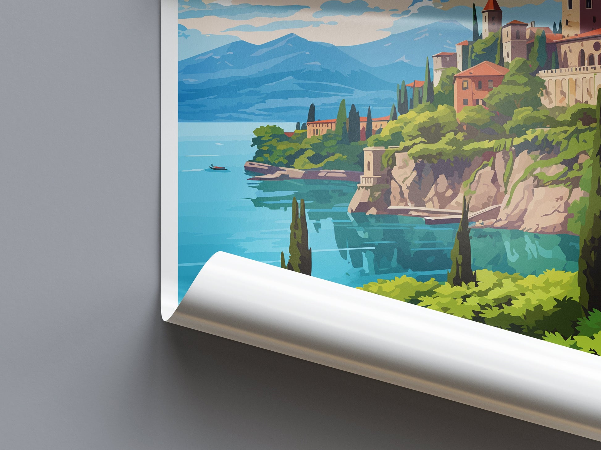 Lake Garda Travel Print Wall Art Lake Garda Wall Hanging Home Decoration Lake Garda Gift Art Lovers Wall Art Print Art Lake Garda Travel Art