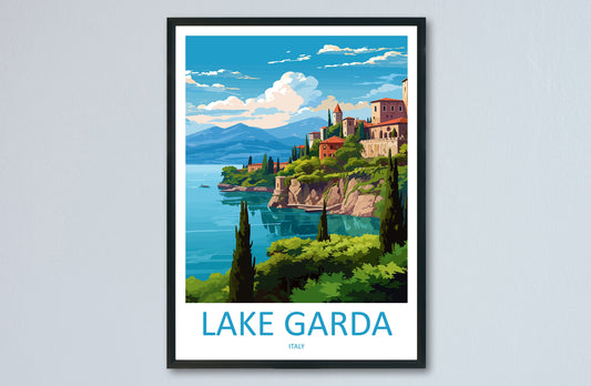 Lake Garda Travel Print Wall Art Lake Garda Wall Hanging Home Decoration Lake Garda Gift Art Lovers Wall Art Print Art Lake Garda Travel Art