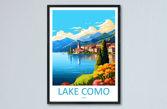 Lake Como Travel Print Wall Art Lake Como Italy Wall Hanging Home Decoration Lake Como Gift Art Lovers Wall Art Print Lake Como Italy Art