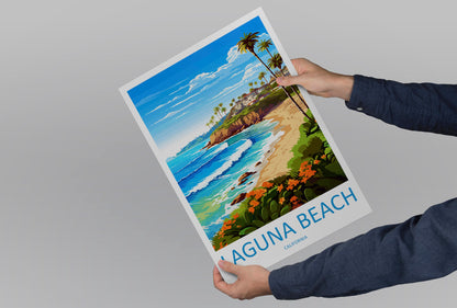 Laguna Beach Travel Print Wall Art Laguna Beach Wall Hanging Home Décor Laguna Beach Gift Art Lovers California Art Lover Gift