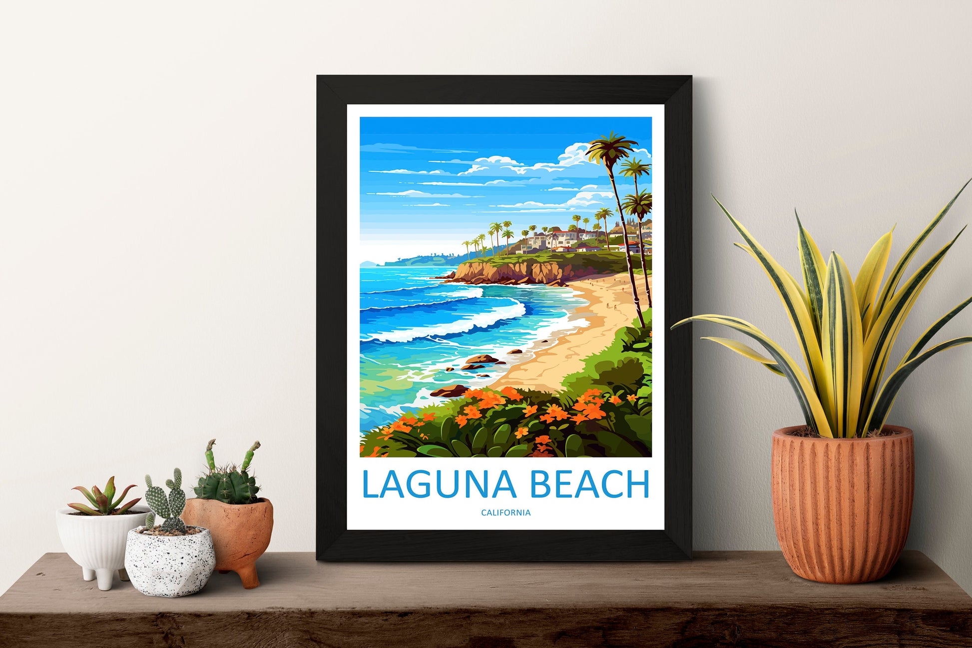 Laguna Beach Travel Print Wall Art Laguna Beach Wall Hanging Home Décor Laguna Beach Gift Art Lovers California Art Lover Gift