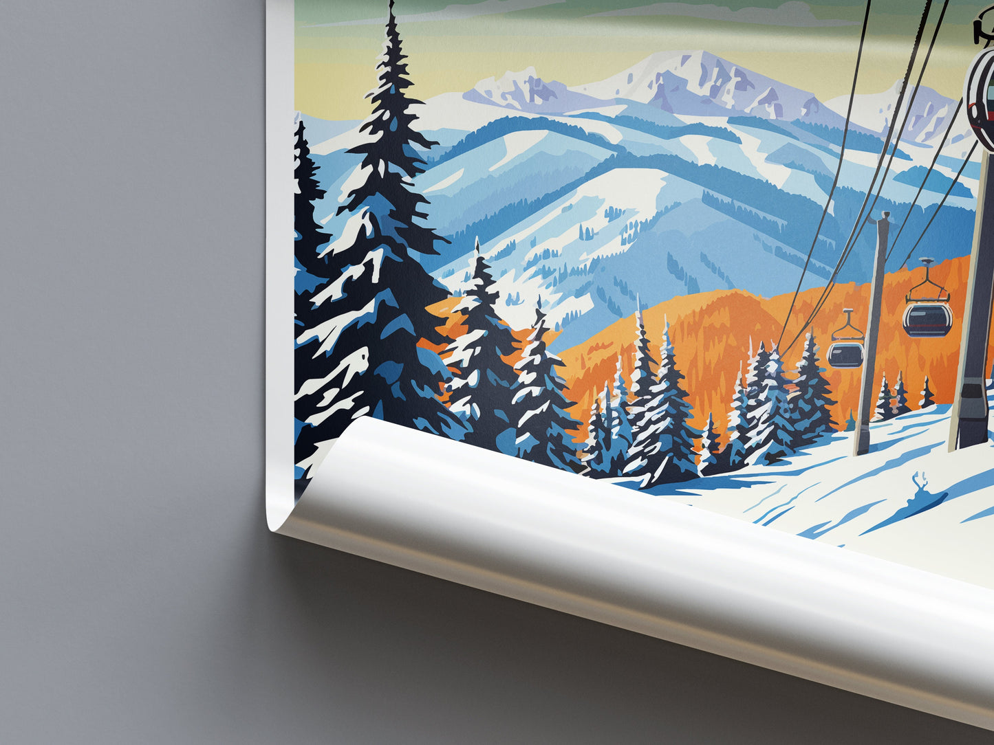 Aspen Travel Print Wall Art Aspen Wall Hanging Home Décor Aspen Gift Art Lovers Ski Art Lover Gift Aspen Print Skiing Aspen Ski Art Poster