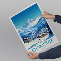 Chamonix Travel Print Wall Art Chamonix Wall Hanging Home Décor Chamonix Gift Art Lovers Ski Art Lover Gift Chamonix Print Skiing Artwork