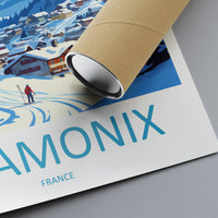 Chamonix Travel Print Wall Art Chamonix Wall Hanging Home Décor Chamonix Gift Art Lovers Ski Art Lover Gift Chamonix Print Skiing Artwork