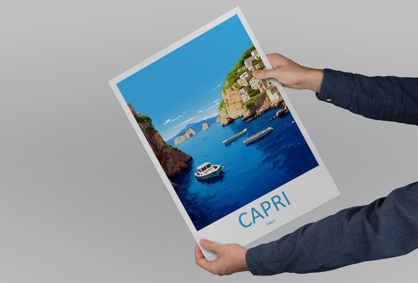 Capri Travel Print Wall Art Capri Italy Wall Hanging Home Decoration Capri Gift Art Lovers Wall Art Print Capri Italy Art Capri Art Print