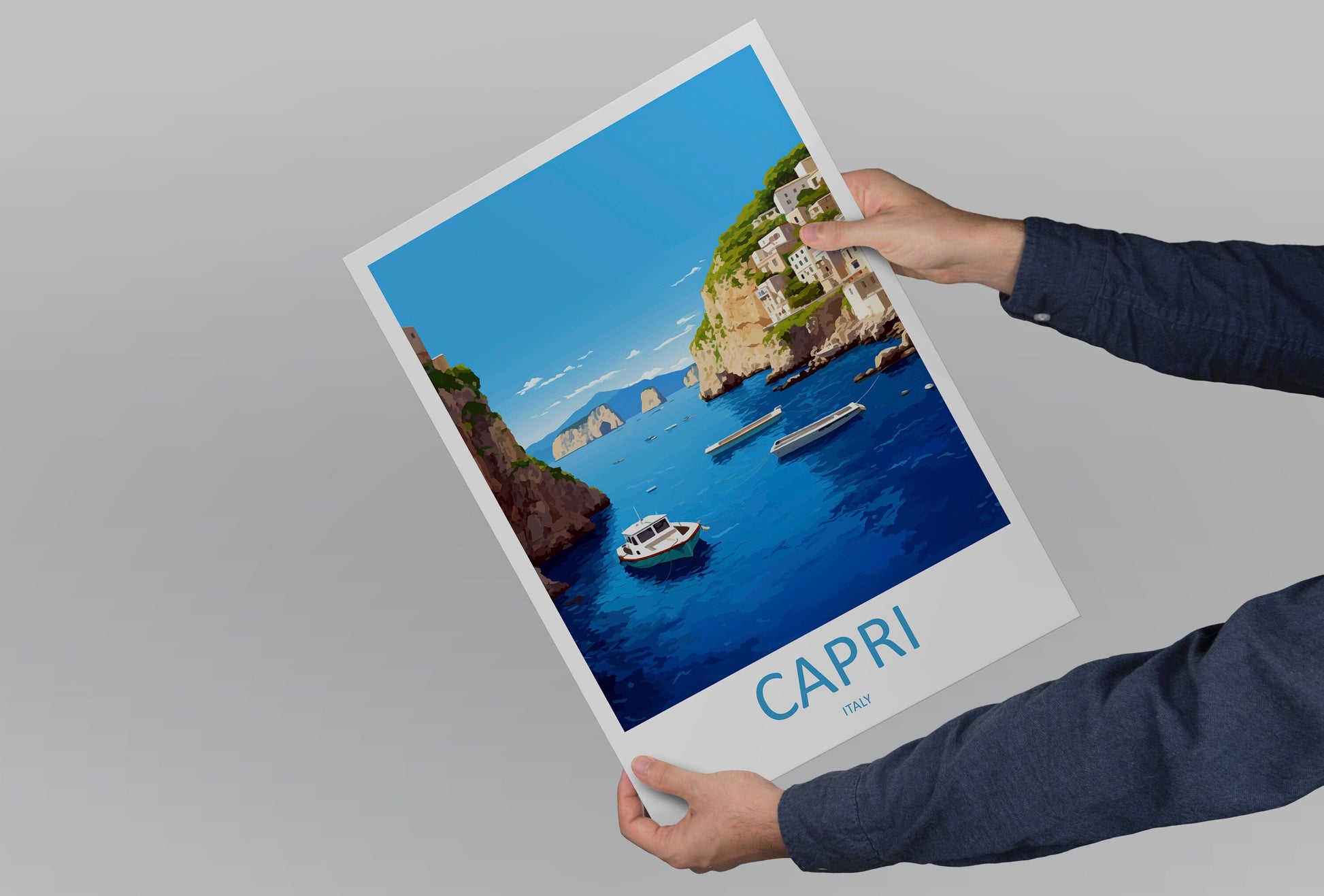 Capri Travel Print Wall Art Capri Italy Wall Hanging Home Decoration Capri Gift Art Lovers Wall Art Print Capri Italy Art Capri Art Print