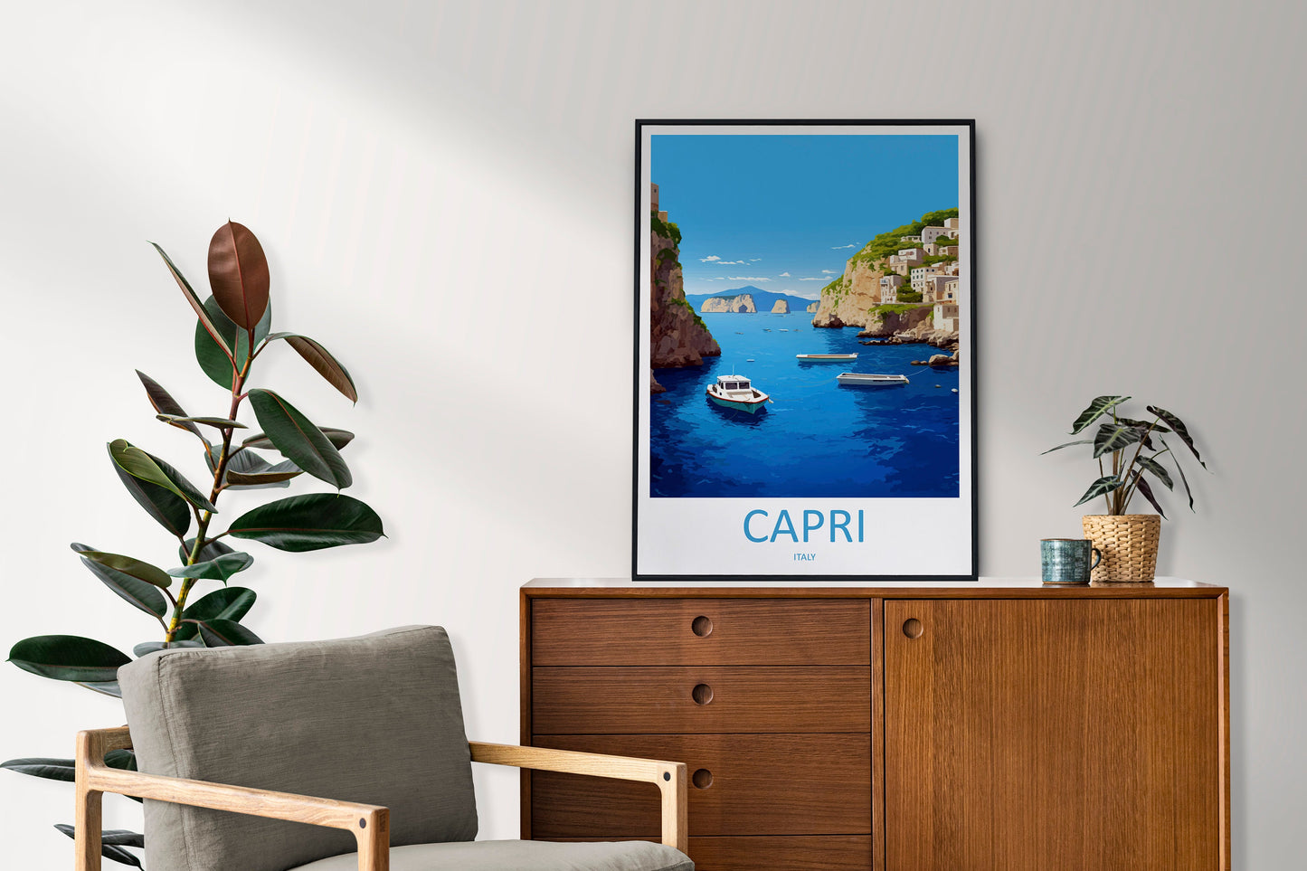 Capri Travel Print Wall Art Capri Italy Wall Hanging Home Decoration Capri Gift Art Lovers Wall Art Print Capri Italy Art Capri Art Print