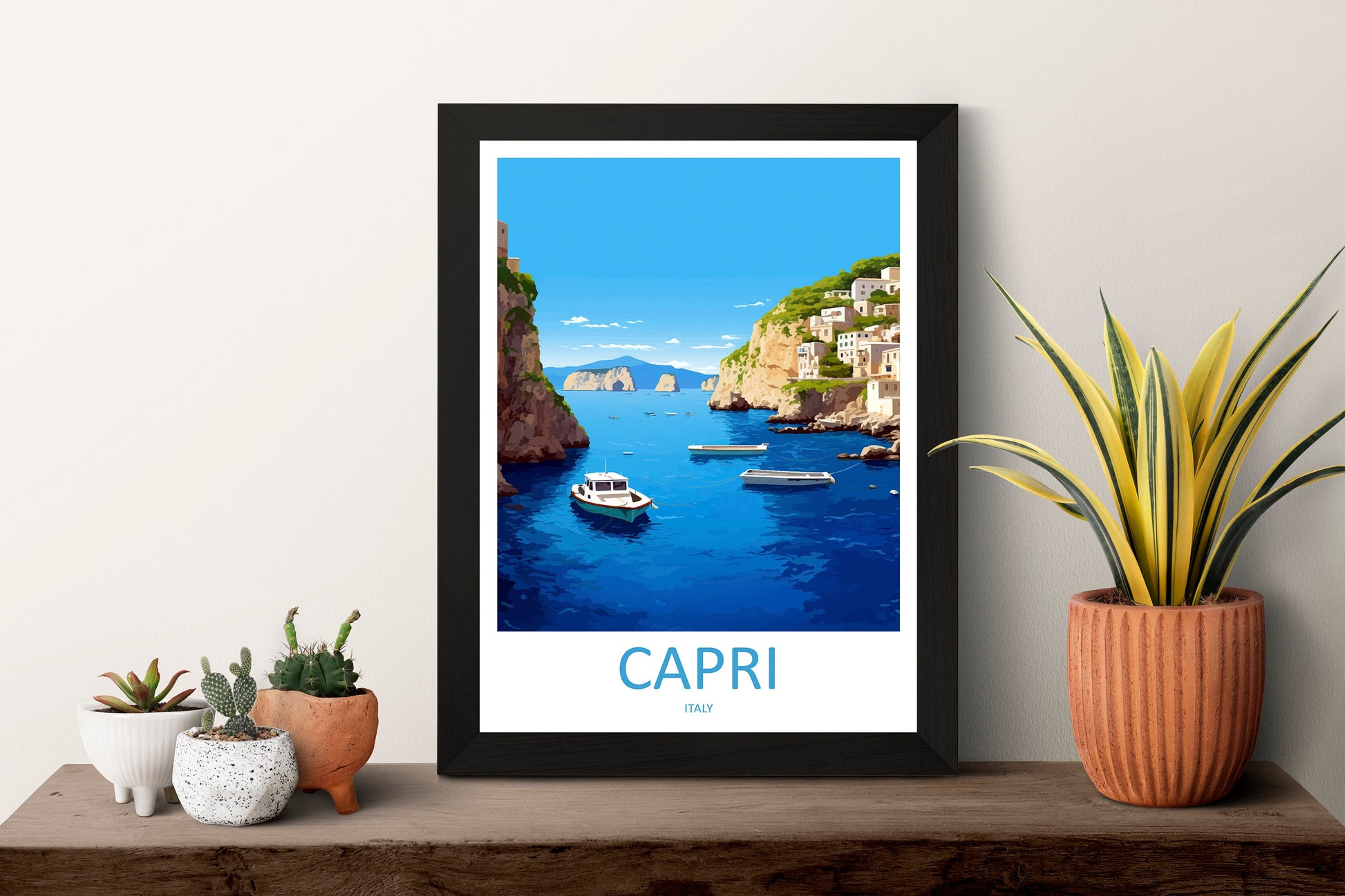 Capri Travel Print Wall Art Capri Italy Wall Hanging Home Decoration Capri Gift Art Lovers Wall Art Print Capri Italy Art Capri Art Print