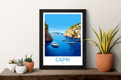 Capri Travel Print Wall Art Capri Italy Wall Hanging Home Decoration Capri Gift Art Lovers Wall Art Print Capri Italy Art Capri Art Print