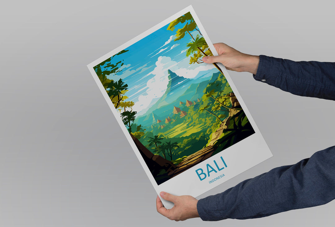 Bali Travel Print Wall Art Bali Wall Hanging Home Décor Bali Gift Art Lovers Indonesia Art Lover Gift Bali Travel Art Poster