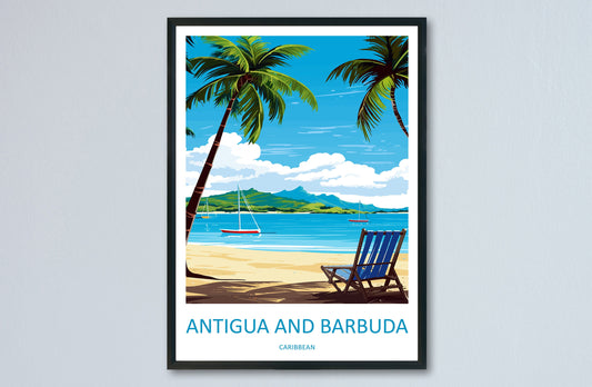 Antigua and Barbuda Travel Print Wall Art Antigua and Barbuda Wall Hanging Home Décor Antigua and Barbuda Gift Art Lovers Wall Art Caribbean