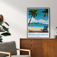 Antigua and Barbuda Travel Print Wall Art Antigua and Barbuda Wall Hanging Home Décor Antigua and Barbuda Gift Art Lovers Wall Art Caribbean
