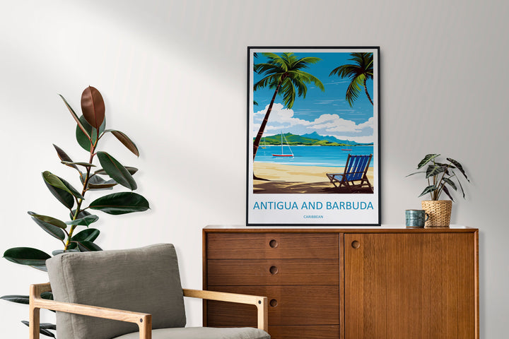 Antigua and Barbuda Travel Print Wall Art Antigua and Barbuda Wall Hanging Home Décor Antigua and Barbuda Gift Art Lovers Wall Art Caribbean