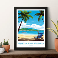 Antigua and Barbuda Travel Print Wall Art Antigua and Barbuda Wall Hanging Home Décor Antigua and Barbuda Gift Art Lovers Wall Art Caribbean