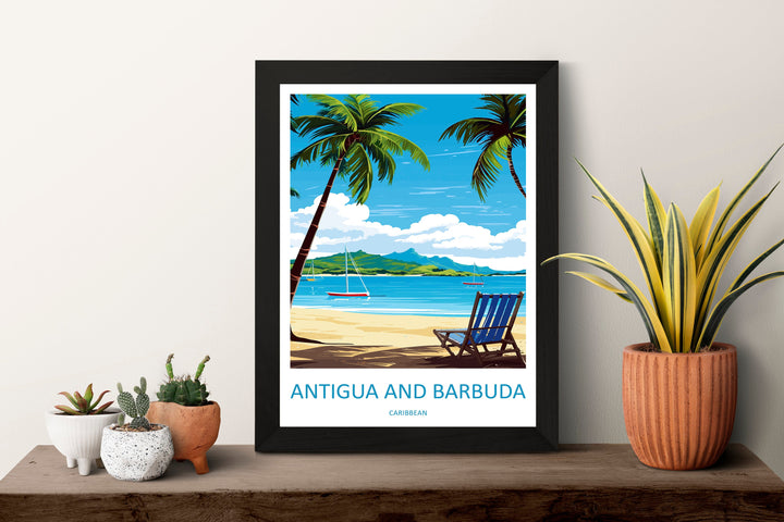 Antigua and Barbuda Travel Print Wall Art Antigua and Barbuda Wall Hanging Home Décor Antigua and Barbuda Gift Art Lovers Wall Art Caribbean