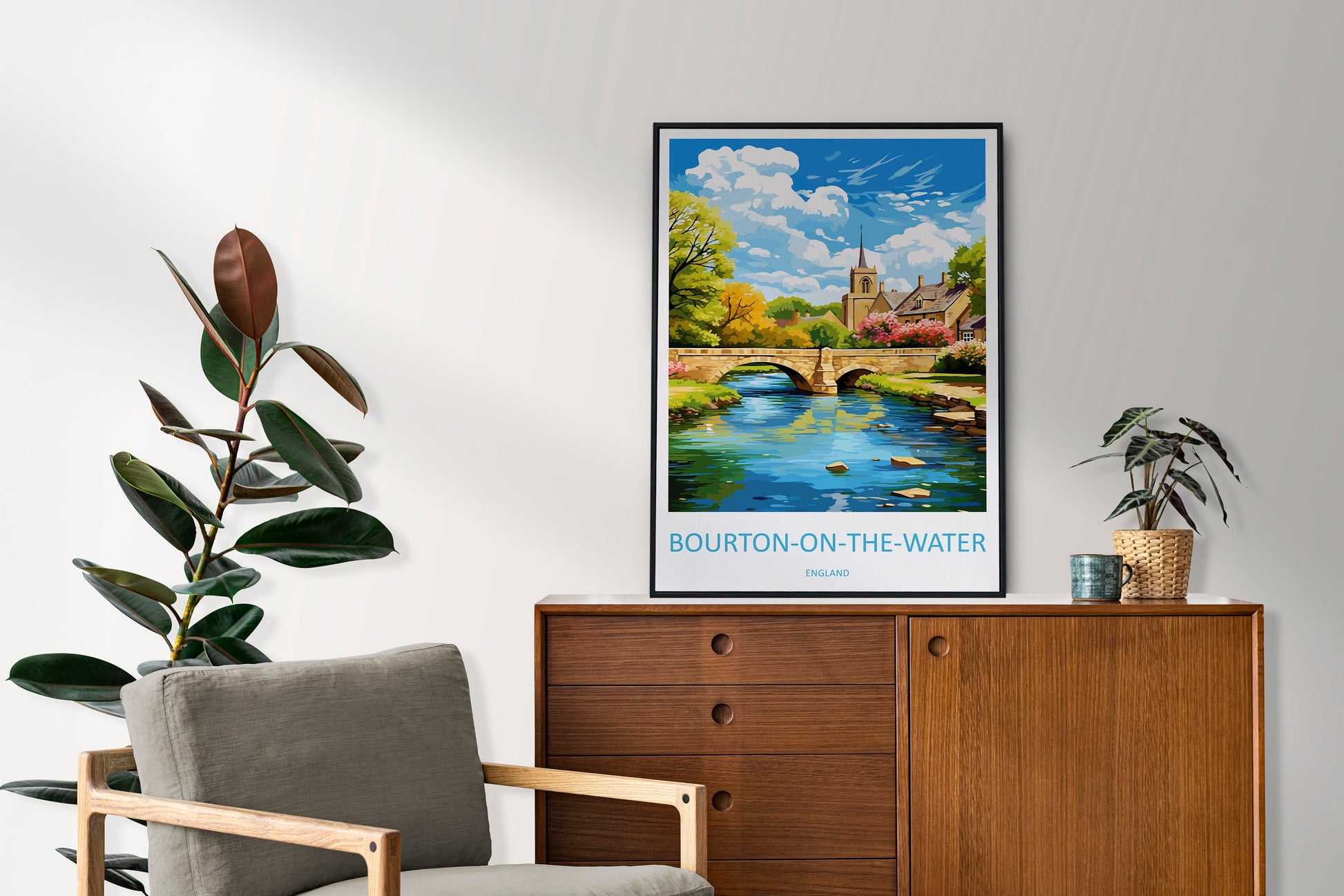 Bourton On The Water Travel Print Wall Art Bourton On The Water Wall Hanging Home Décor Bourton On The Water Gift Art Lovers England Art