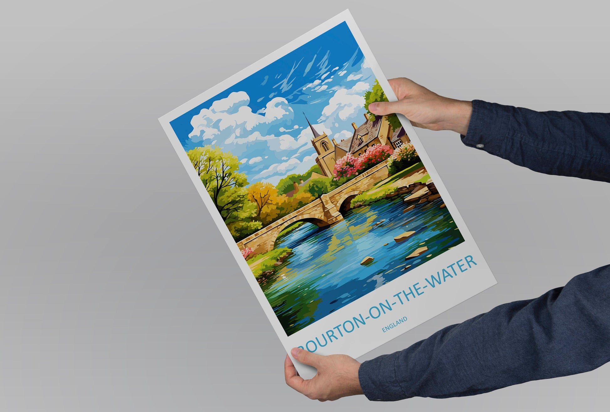 Bourton On The Water Travel Print Wall Art Bourton On The Water Wall Hanging Home Décor Bourton On The Water Gift Art Lovers England Art