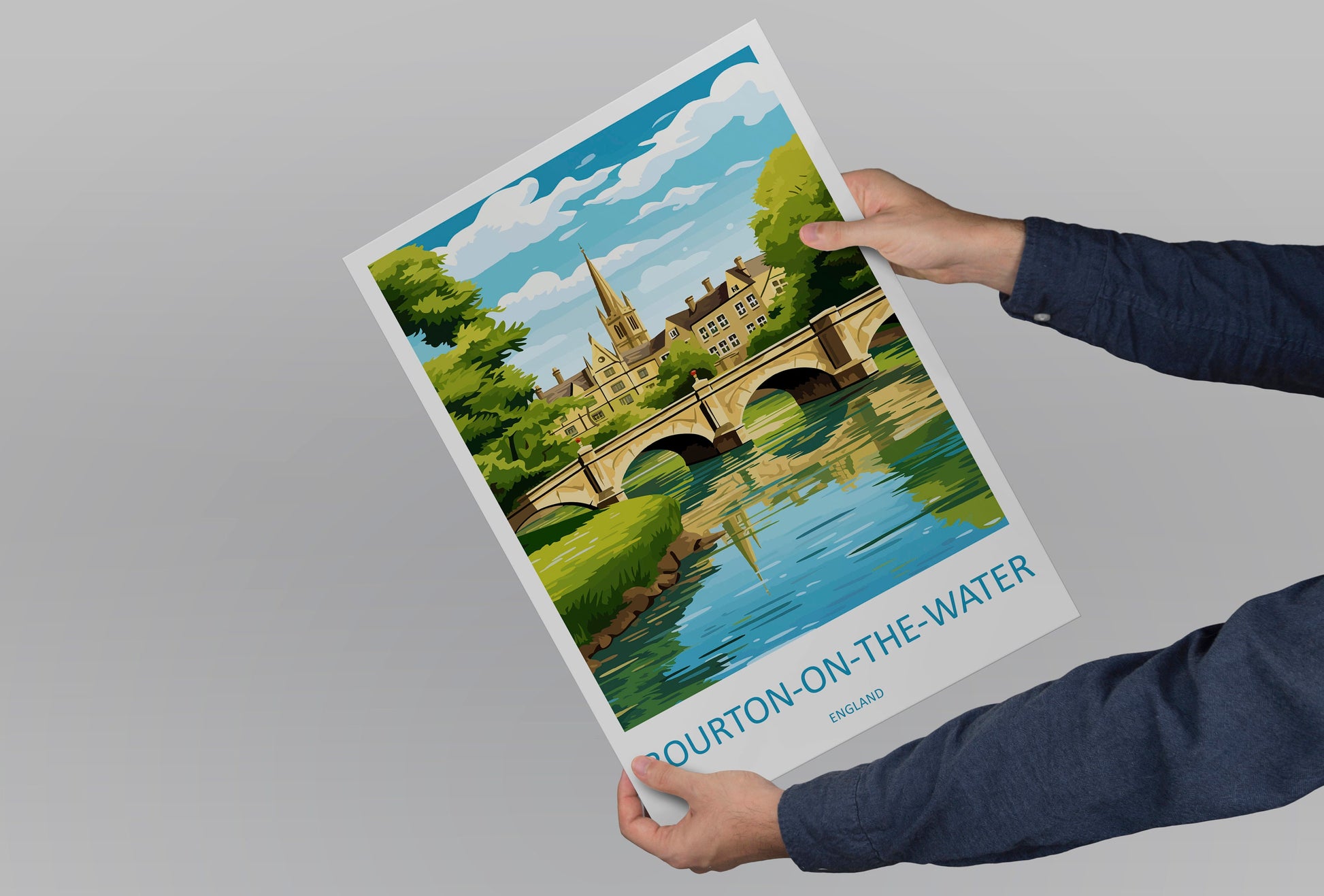 Bourton On The Water Travel Print Wall Art Bourton On The Water Wall Hanging Home Décor Bourton On The Water Gift Art Lovers England Art
