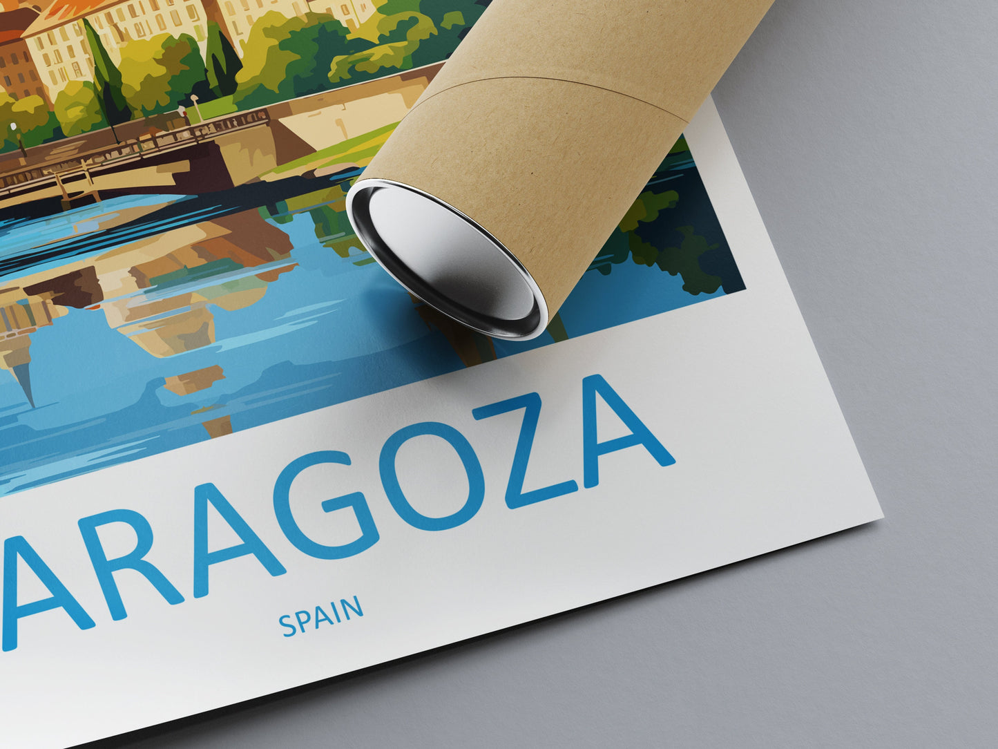 Zaragoza Travel Print Wall Art Zaragoza Wall Hanging Home Décor Zaragoza Gift Art Lovers Spain Art Lover Gift Zaragoza Print Spain Wall Art