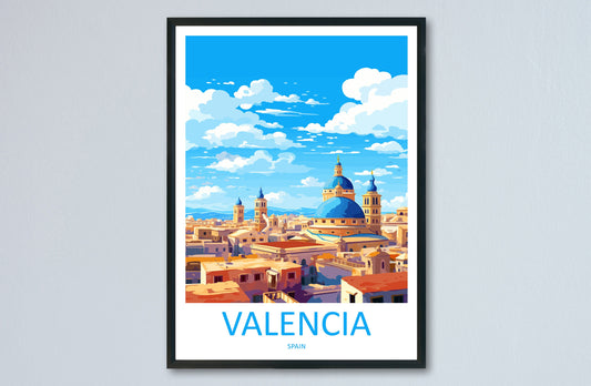 Valencia Travel Print Wall Art Valencia Wall Hanging Home Décor Valencia Gift Art Lovers Spain Art Lover Gift Valencia Print Spain Wall Art