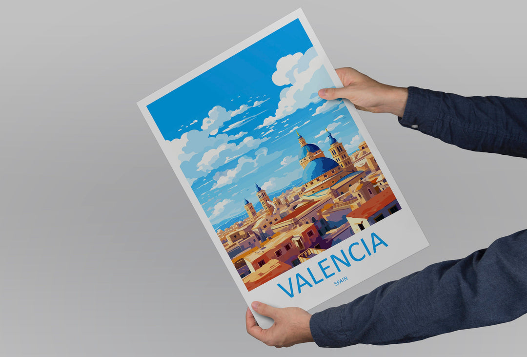 Valencia Travel Print Wall Art Valencia Wall Hanging Home Décor Valencia Gift Art Lovers Spain Art Lover Gift Valencia Print Spain Wall Art