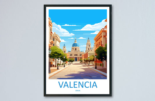 Valencia Travel Print Wall Art Valencia Wall Hanging Home Décor Valencia Gift Art Lovers Spain Art Lover Gift Valencia Print Spain Wall Art