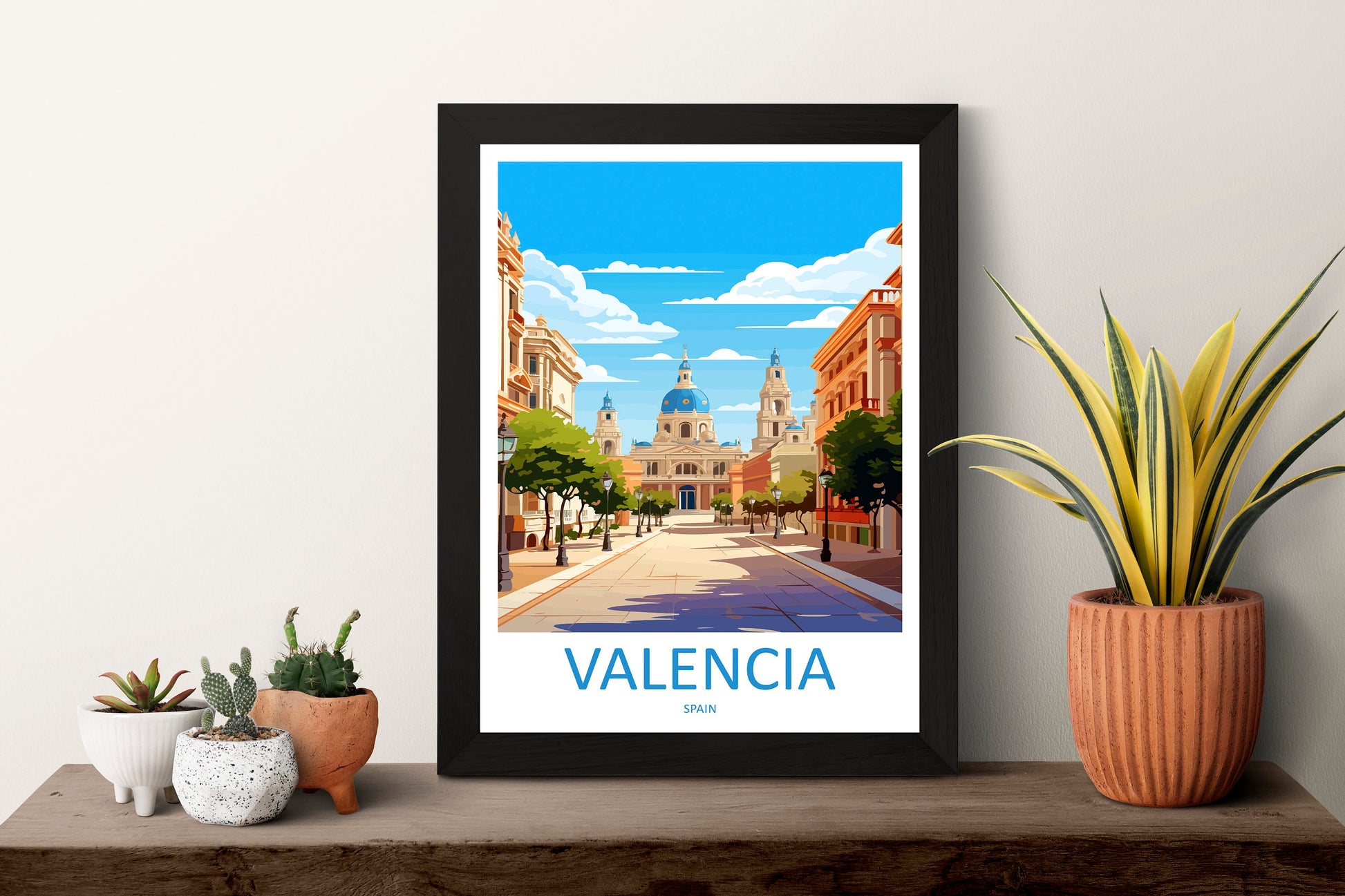 Valencia Travel Print Wall Art Valencia Wall Hanging Home Décor Valencia Gift Art Lovers Spain Art Lover Gift Valencia Print Spain Wall Art