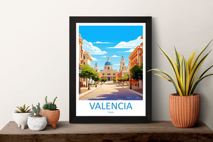 Valencia Travel Print Wall Art Valencia Wall Hanging Home Décor Valencia Gift Art Lovers Spain Art Lover Gift Valencia Print Spain Wall Art
