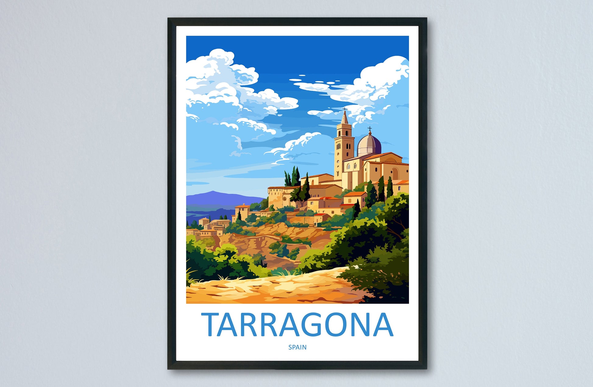 Tarragona Travel Print Wall Art Tarragona Wall Hanging Home Décor Tarragona Gift Art Lovers Spain Art Lover Gift Tarragona Print Spain Art