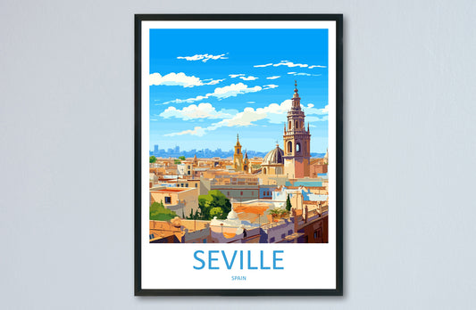 Seville Travel Print Wall Art Seville Wall Hanging Home Décor Seville Gift Art Lovers Spain Art Lover Gift Seville Print Spain Wall Art Deco